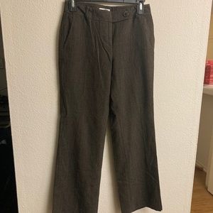 LOFT Ann 00P Brown Pin stripe slack